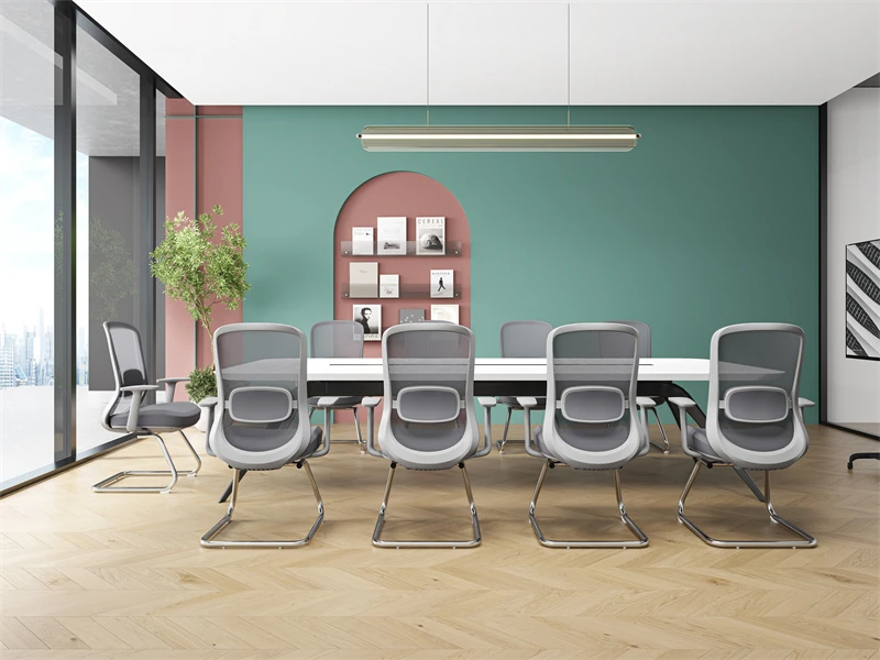 Modern Office Guest Chairs with Adjustable Lumbar Support 