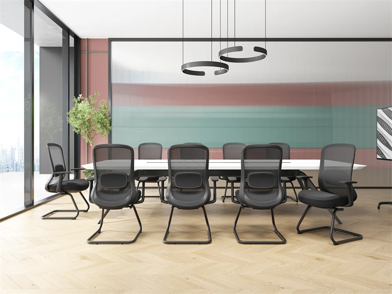 Modern Office Guest Chairs with Adjustable Lumbar Support 