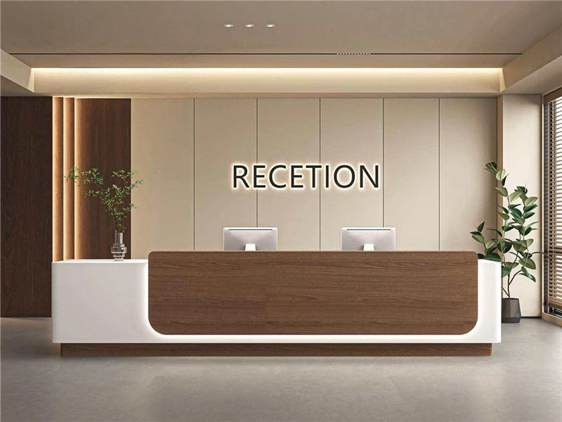Cheap Tall Receptionist Desk | Modern Receptionist Counter