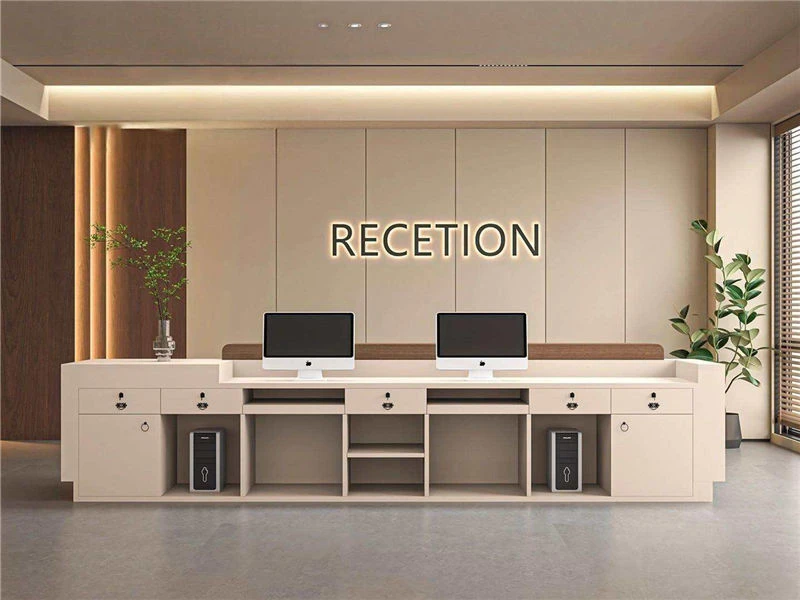 Cheap Tall Receptionist Desk | Modern Receptionist Counter