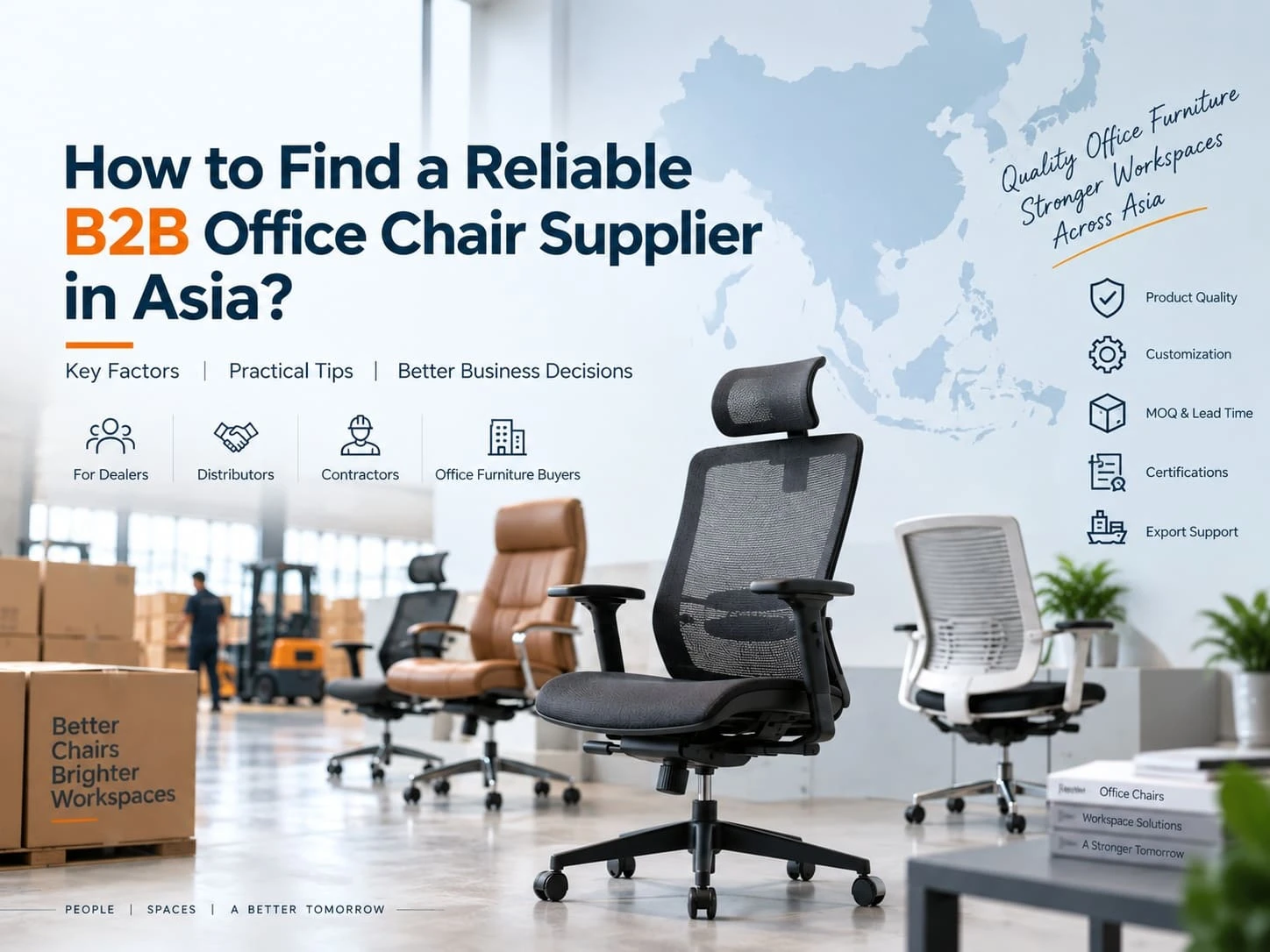 How to Find a Reliable B2B Office Chair Supplier in Asia?