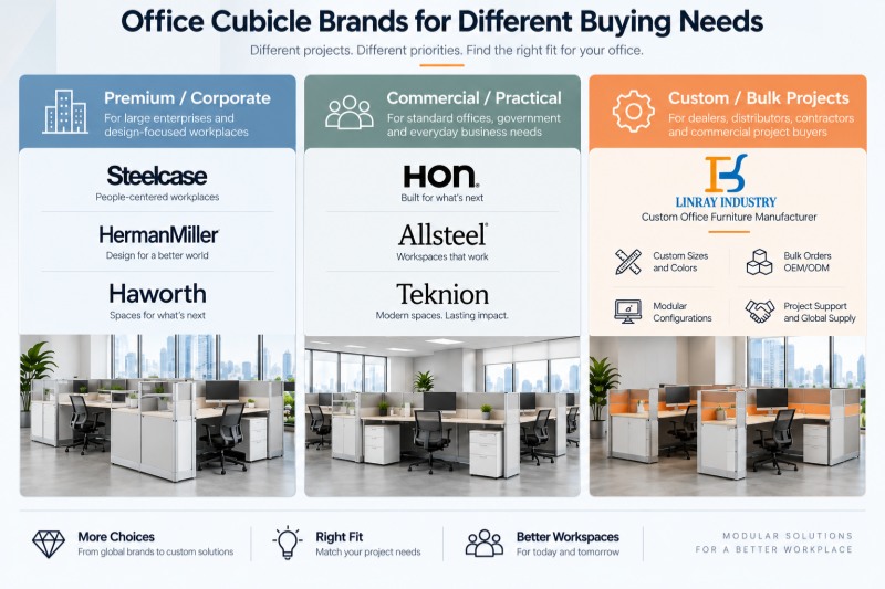 What Are the Top Office Cubicle Brands in Modular Interiors?