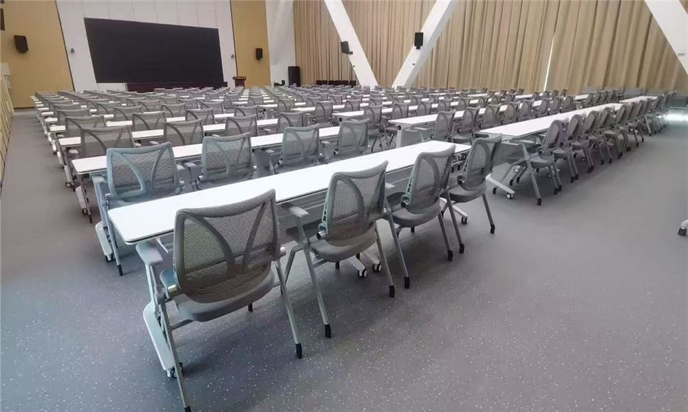 Training tables and mesh training chairs for a large HR company LINRAY Office Furniture Project for a Leading HR Company in Thailand