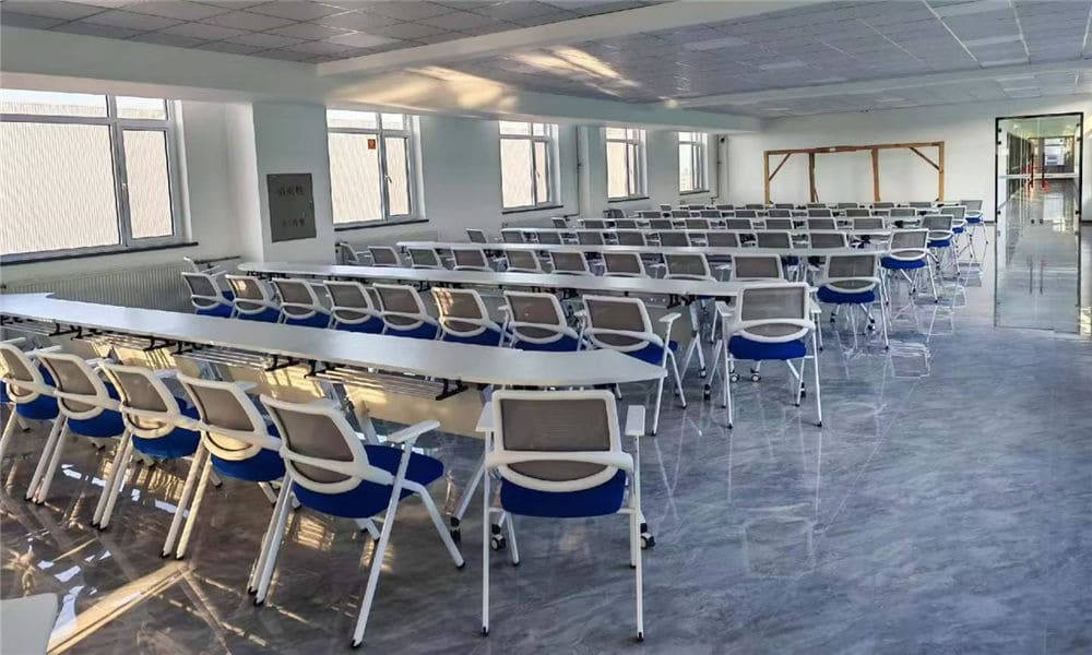 Training tables and chairs for a corporate training room project LINRAY Office Furniture Project for a Leading HR Company in Thailand