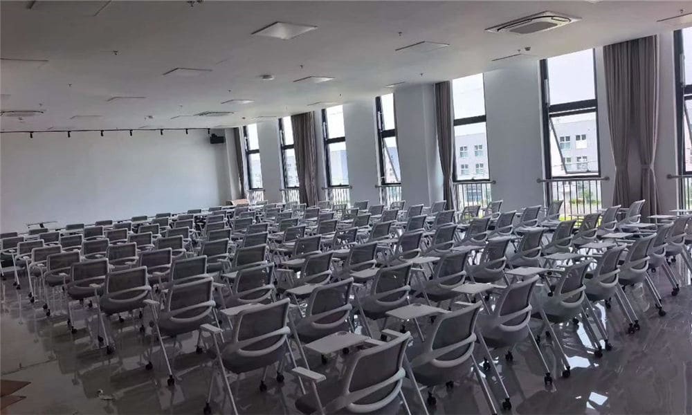 Mobile training chairs with writing tablets for staff training LINRAY Office Furniture Project for a Leading HR Company in Thailand