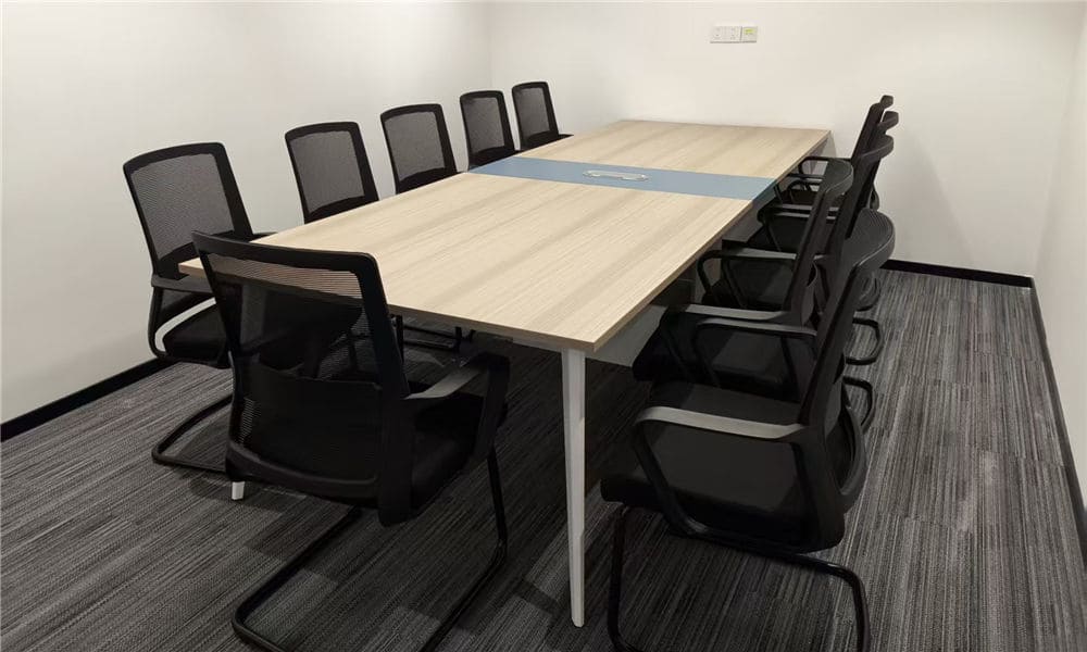 Conference table and mesh meeting room chairs for Thailand office project LINRAY Office Furniture Project for a Leading HR Company in Thailand