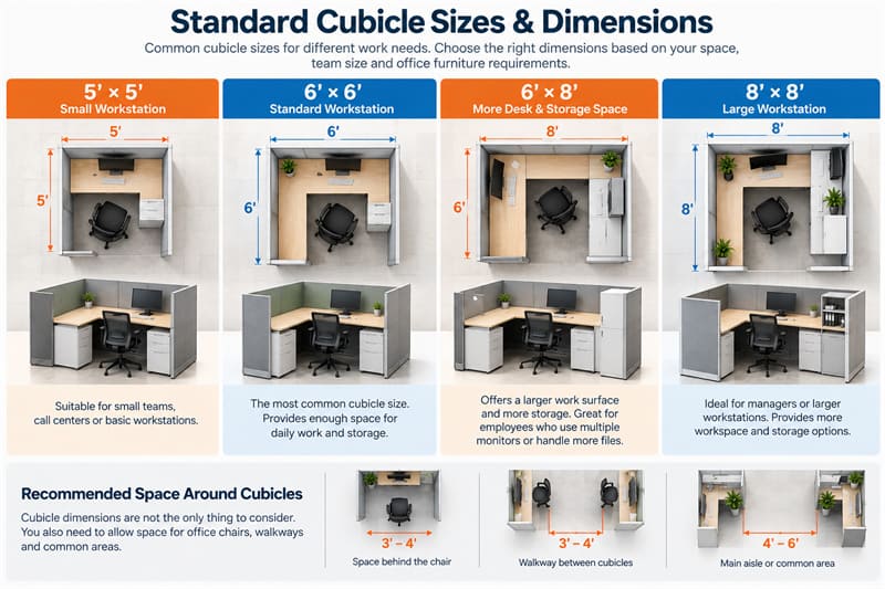 What Is the Standard Cubicle Size? Cubicle Configurations: Designing the Right Office Layout