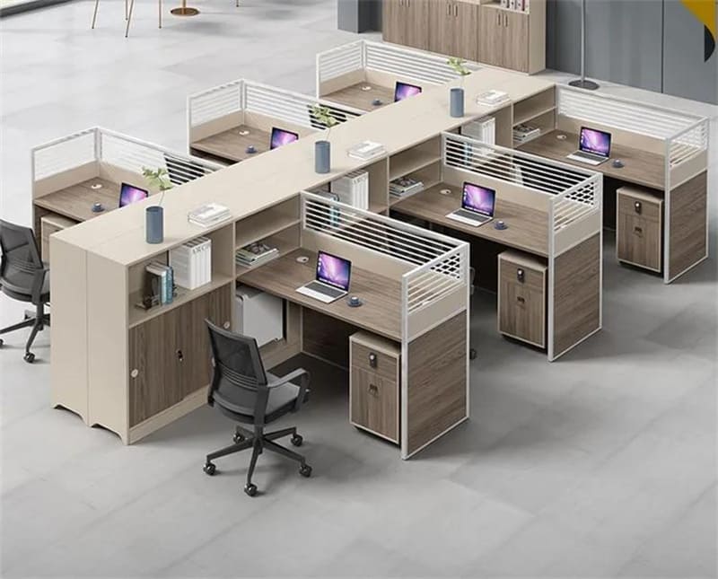 Modular computer tables with mobile pedestal drawers and desk screens What Are the Advantages of Modular Computer Tables?