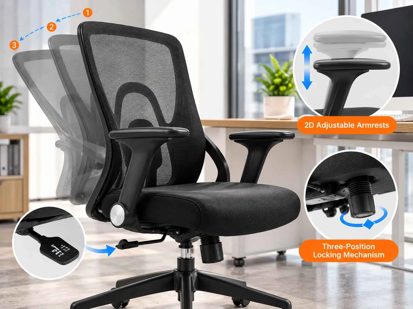 2D Adjustable Armrests