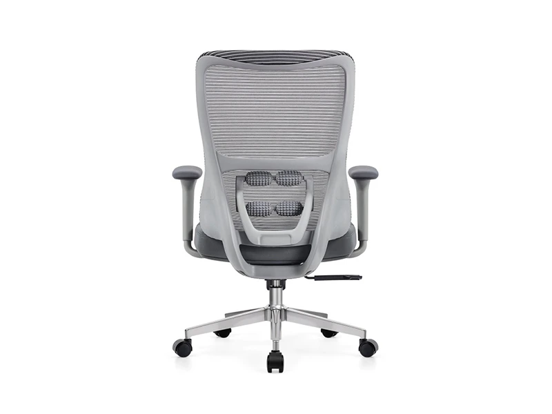 Gray Ergonomic Mesh Office Chair with Adjustable Armrests & Lumbar Support