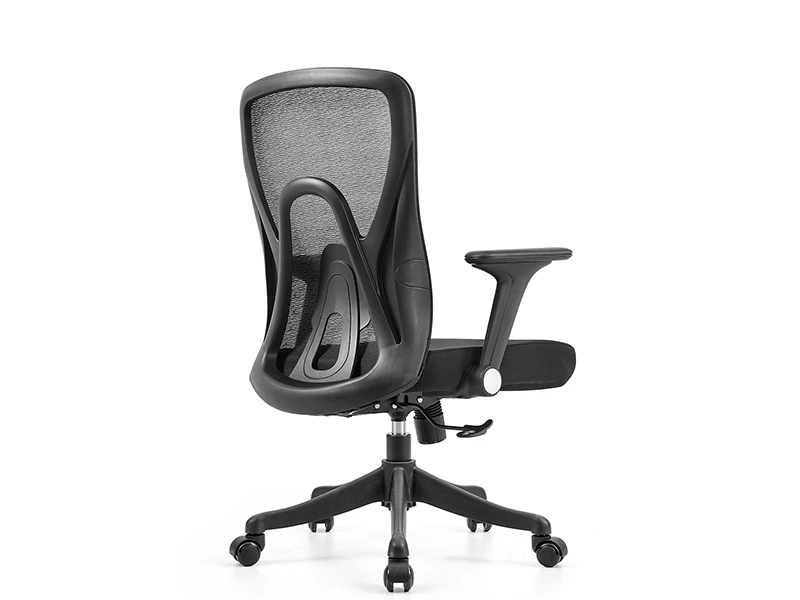Black Ergonomic Mesh Office Chair with Lumbar Support and 2D Armrests