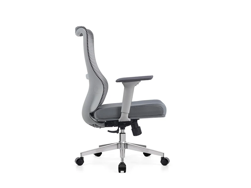 Gray Ergonomic Mesh Office Chair with Adjustable Armrests & Lumbar Support