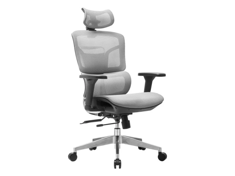 Breathable Mesh Back with Adjustable Headrest and Armrests