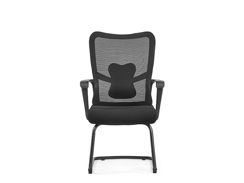 Black Mesh Office Visitor Chair with Cantilever Frame