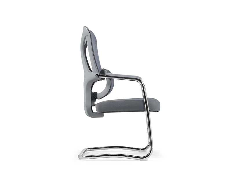 Gray Mesh Office Visitor Chair | Ergonomic Cantilever Guest Chair