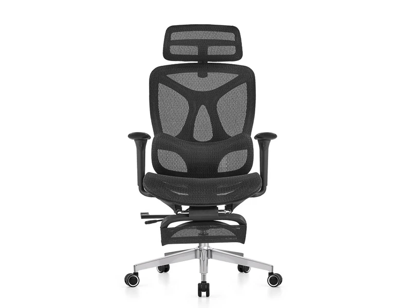 Ergonomic Full Mesh Office Chair | High Back Reclining Desk Chair with Footrest