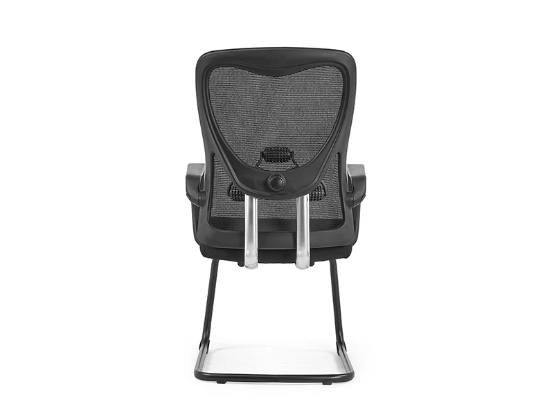 Black Ergonomic Mesh Visitor Chair with Cantilever Base