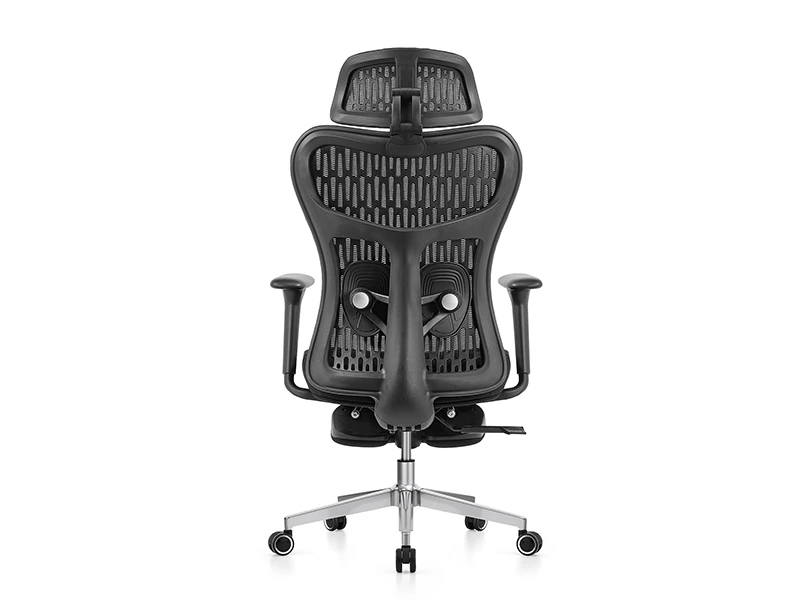 Black Ergonomic Reclining Office Chair with Adjustable Lumbar Support