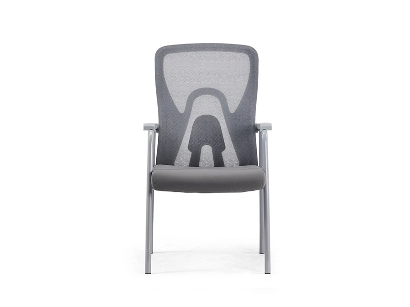 Gray Mesh Office Visitor Chair | Four Leg Office Guest Chair