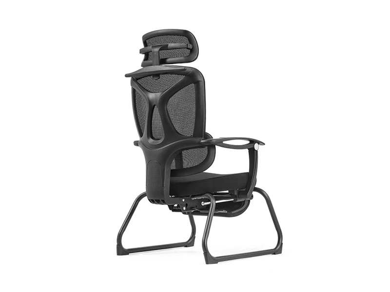 Ergonomic Mesh Office Visitor Chair | Cantilever Guest Chair with Footrest