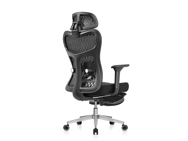 Black Ergonomic Reclining Office Chair with Adjustable Lumbar Support