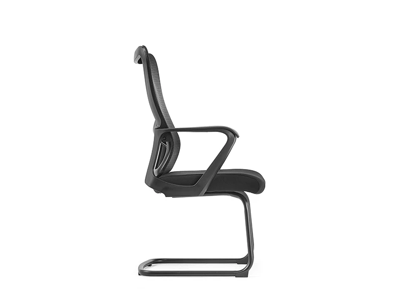 Black Mesh Office Visitor Chair with Cantilever Frame