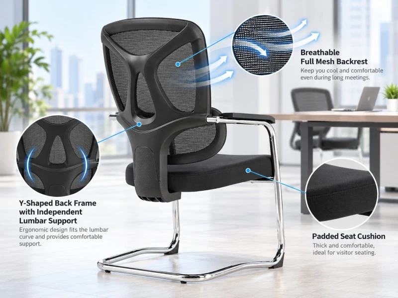 Visitor Chair with Lumbar Support