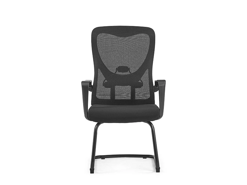 Black Ergonomic Mesh Visitor Chair with Cantilever Base
