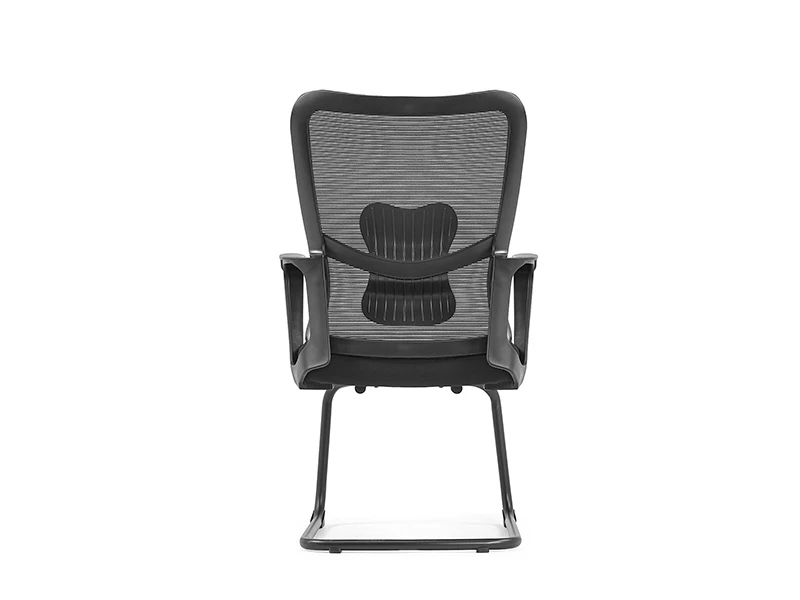 Black Mesh Office Visitor Chair with Cantilever Frame