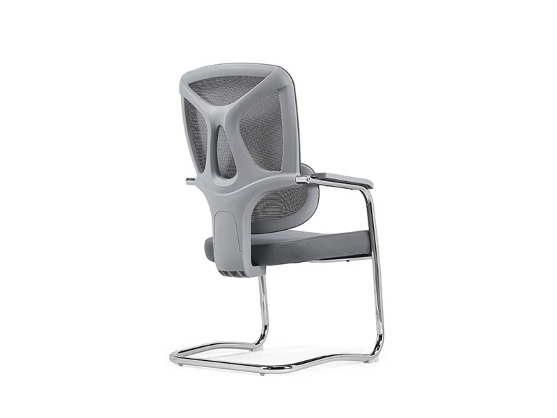 Gray Mesh Office Visitor Chair | Ergonomic Cantilever Guest Chair