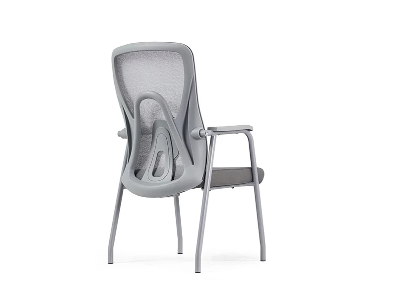 Gray Mesh Office Visitor Chair | Four Leg Office Guest Chair