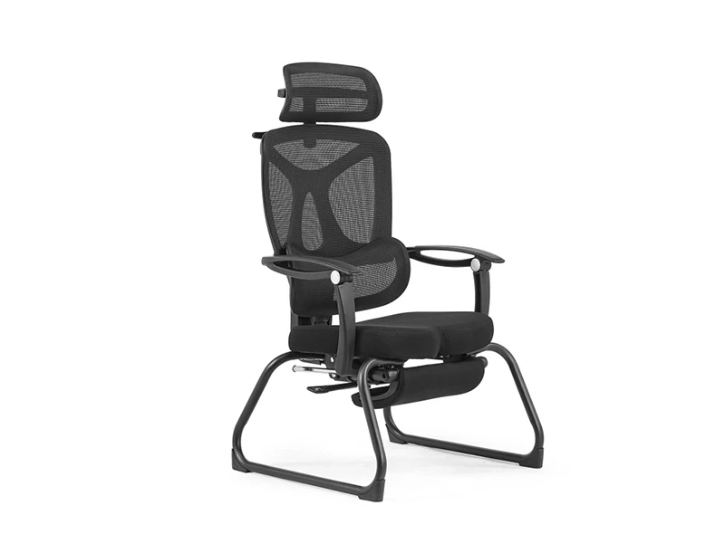 Ergonomic Mesh Office Visitor Chair | Cantilever Guest Chair with Footrest